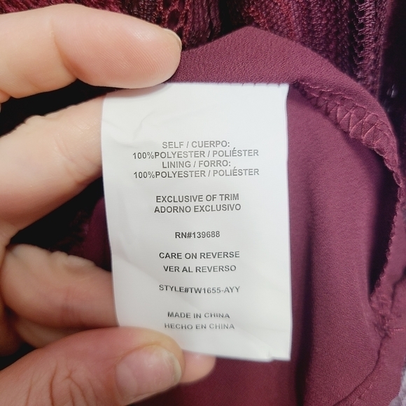 Taylor & Sage Lace Boho Top - Picture 8 of 10